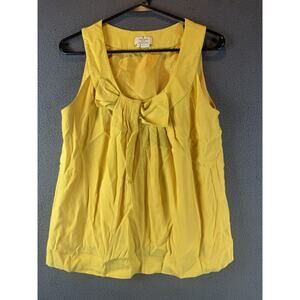 Kate Spade Yellow Tank Top Bow Details Womens Shirt Size Small